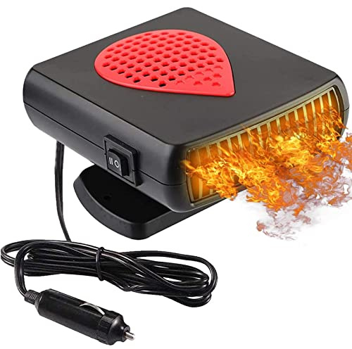 STFMHEZ Portable Car Heater Defroster, 2 in 1 12V 150W Car Fan Heater Defroster Defogger with Fast Heating & Cooling Function, Defrost and Defog Windshield Car Heater Fan Plug in Cigarette Lighter