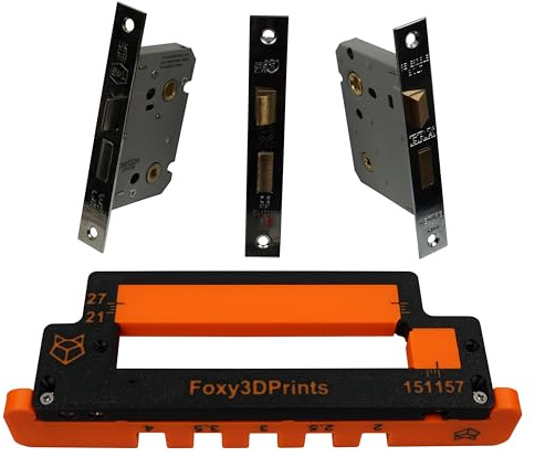 Foxy3DPrints Universal Adjustable Jig Router Template for Bathroom Lock Door Faceplates