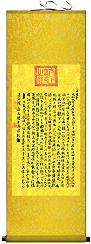 Kinesisk väggkonst, Tryck Canvas Scroll Målningar Stil Kinesisk kalligrafi Målning Konst Lanting Xu Väggkonst Hängande Silk