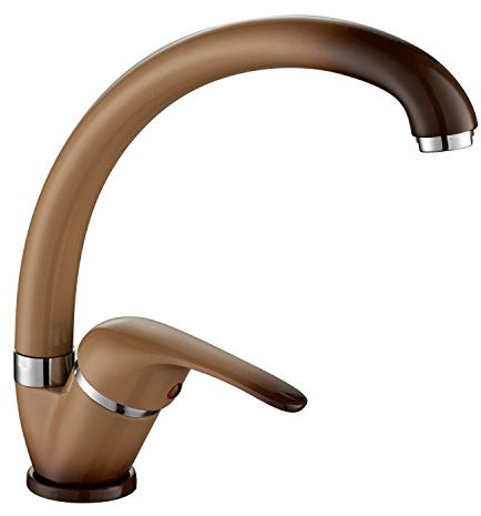 ambrosiana SEI1406CAN Rubinetto Miscelatore lavello Cucina/Lavanderia con Canna Alta Serie Sei in Ottone Color Terra di Francia con areatore a Risparmio idrico