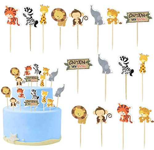 Sunshine smile kuchendeko Tiere Geburtstag,lefant Zebra Giraffe Krokodil,Geburtstag tortendeko,Tier Kuchendeckel Topper,Muffin deko,kuchendeko Tiere