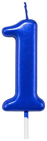 Blue Birthday Candles 1 Candle 1st One Year Cake Bady Roman Numberal Cool Number Candle No 10 11 12 13 14 15 16 17 18 19