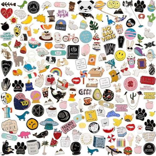 20 PCS Mixed Enamel Brooch Pins Bulk Set | Decoration Lapel Pin Clothes Accessories Birthday Christmas Festival Gift for Girls Women, No Repetition (Random Style)