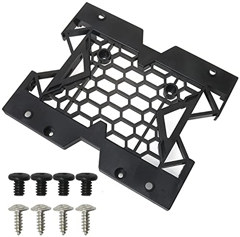 MEETOOT Adaptador de bandeja de disco duro SSD para disco duro de escritorio, soporte para computadora de 2.5/3.5 a 5.25 SSD HDD soporte de montaje para disco duro interno con tornillos de montaje