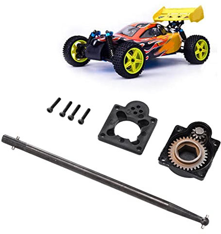 Dilwe Electric Starter Engine Backplate Rod Set, Electric Starter Rear Cover with Starter Rod for HSP 94122 94188 94166 Unlimited 1/10 RC Car