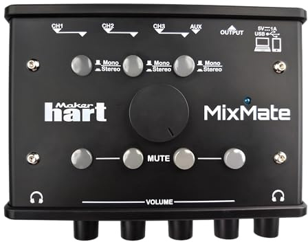 Maker hart MixMate 4 channel music audio mixer