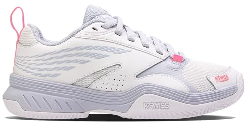 K-Swiss Performance - Speedex Padel, Zapatos de Tenis, White/Arctic Ice/Neon Pink,