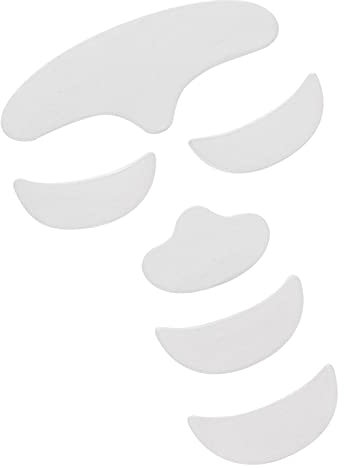 KOSDFOGE 6 Pezzi Patch Pad in Silicone Antirughe per Sollevamento della Pelle, Patch Riutilizzabili per Fronte Occhio Mento Viso, per Linee degli Occhi E Rughe del Sorriso