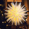 EANLOLY LED Étoile de Noël éclairée, décoration de Noël à, pour fenêtre, guirlande lumineuse, étoiles en papier, à suspendre, fonctionne sur piles, blanc, diamètre : 45 cm