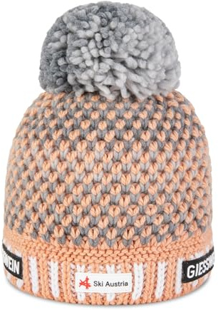 Giesswein Ski Austria Beanie Laaxer Stökli Ski Austria Beanie Laaxer Stökli - Merino Mütze gefüttert, ÖSV Mütze mit Bommel, Bommelmütze