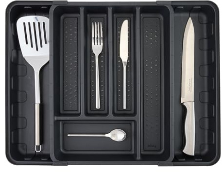 Minky Extendable Cutlery Sorter, Drawer Organiser, Storage & Utensil Holder, Cutlery Trays, Kitchen Tools & Gadgets, UK Made