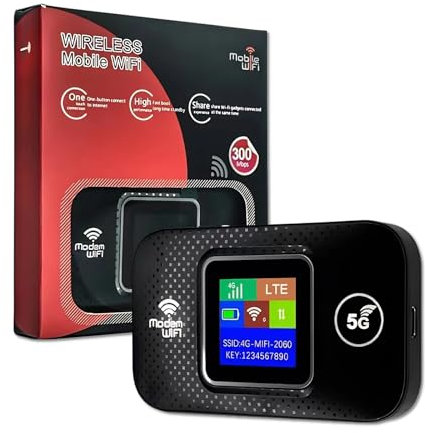 4G LTE Tragbarer WLAN-Router, 300 Mbit/s Hochgeschwindigkeits-USB-betriebener Drahtloser Netzwerk-Hotspot, Bis zu 10 Geräte, Tragbarer Mobiler Hotspot-Router für den