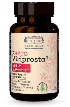 BLANCHE BRESSON - Phyto viriprosta - Virilité et Confort urinaire - Tribulus, ginseng, prunier d’Afrique - 60 gélules - Cure de 30 jours - Fabriqué en France