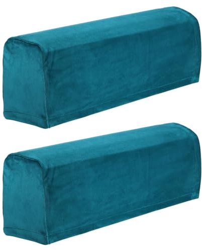 QUARKZMAN 2pz Copribraccioli per Divani per Sedie Divani Braccioli, Copribracciolo Divano Antigraffio, Blu Pavone