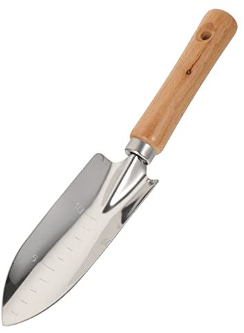 CIYODO Pelle De Jardin Acier Inoxydable avec Poignée Transplantoir Gradué Durable pour Jardinage Extérieur Et Accessoires De Jardin