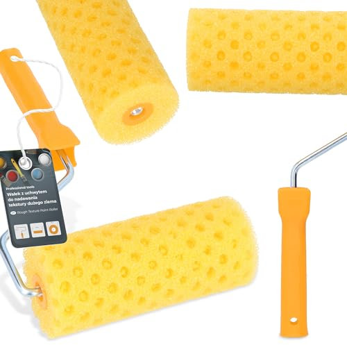 Rodillo De Estructura Grano Grueso 18 cm Rodillo Para Enlucido De Textura Repuesto Con Mango Aplicador Especial Efecto Guisante Grano