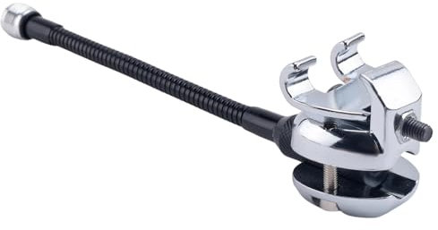 Kznifmk Drum-Mikrofonständer Pressring Mikrofonhalter mit Schwanenhals Drum-Zubehör