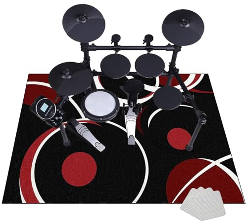Tambor Alfombra Alfombras Acusticas Electronica Alfombra bateria 120 x 80 cm Alfombra para Batería Alfombra de Tambor Alfombrilla para Batería Alfombrilla Insonorizada Alfombrillas Antideslizantes