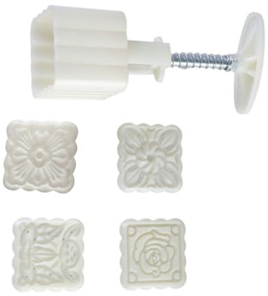 JUYAXIN Molde para tartas de luna, moldes de piel de hielo, moldes de pasta de frijoles, molde de pastel para amantes de la repostería, molde de postre prensado a mano