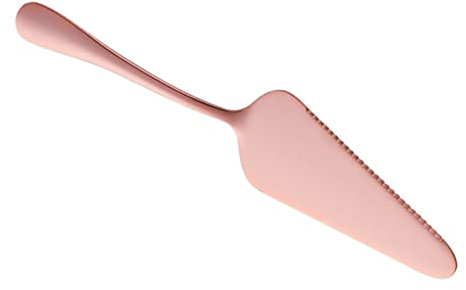 PartyKindom Edelstahl Tortenheber Mit Zahnung Praktisches Backwerkzeug Für Kuchen Pizza Und Sahne Ergonomisches Design Und Langlebiges Material in Roségold