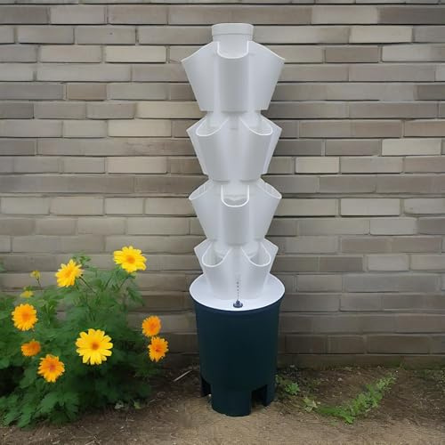 Système de culture hydroponique d'intérieur, tour de jardin verticale avec réservoir d'eau mobile pour une utilisation efficace de l'espace dans la maison et le jardinage extérieur