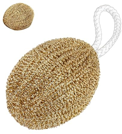 Spugne per risciacquo – Spazzole di pulizia lavabili per piatti e pentole, filo di rame pulitore da cucina per strofinare pentole stoviglie lavello casa piano di lavoro piano cottura