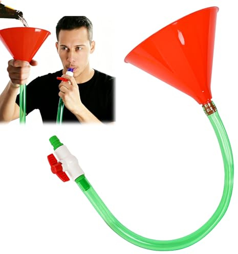 ZXBBTZ Imbuto per Birra con Valvole e Tubo Flessibile 60cm Imbuto per Bere Beer Funnel per Feste Imbuto per Bong di Birra Funnel per Alcolici Riutilizzabile per Giochi Alcolici per Feste