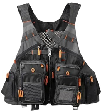 HINAYOSAN Trota Pesca Gears Multi Pokcet Gilet Giacche Fly Vest Per Gli Uomini Donne All'aperto Stream Accessori Avventura Viaggio Vest