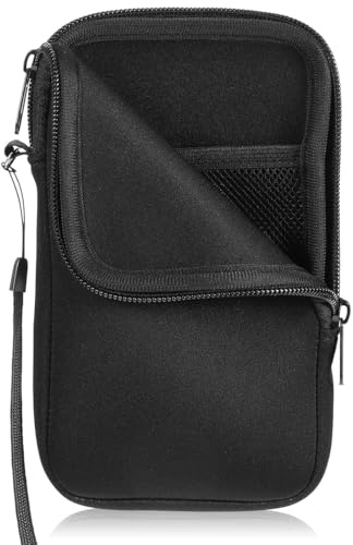 GWEOR Funda movil, funda movil, Funda Neopreno para Teléfono,Estuche de Neopreno para Smartphone,Funda de Celular Universal,Protectora con Cremallera y Correa 18 x 11 cm