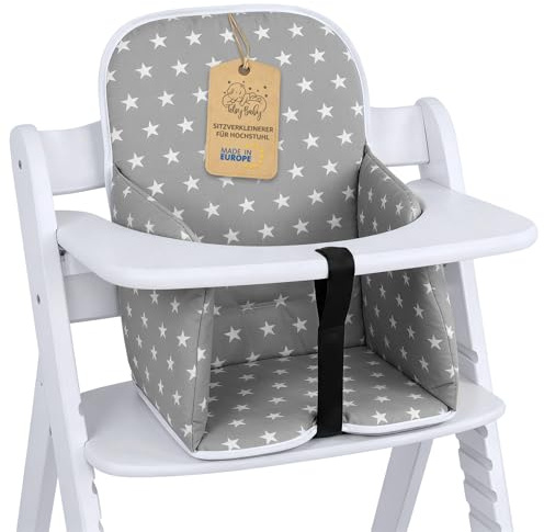 Stolsinsats Matstol Baby Seat Reducer - Universell Stolsdyna Hauck Stokke Högstol Överdrag Babystol Kudde Matplatsstol Sittdyna Stjärnor Och Grå