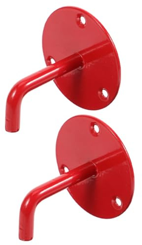 Anneome 2pcs Heavy-duty Iron Fire Extinguisher Wall Mount Brackets for 2-9kg Co2 Extinguishers Dual Hooks, Fire Safety Holder Suitable for Home and Industrial Use