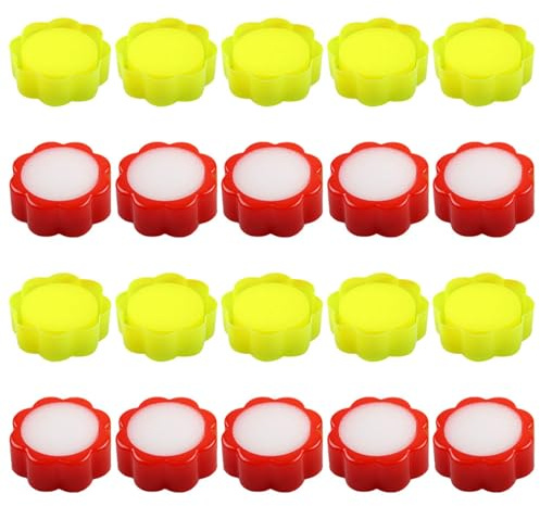 Zerodeko 24pcs Finger Moistener Sponge Pads for Office Use – Red and Yellow Sponge Wetting Tool for Counting Currency and Financial Paper Handling