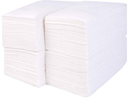 Gmark Linen-Feel Guest Towels – Premium Cloth-Like Paper Hand Napkins, Disposable White Guest Towel (50PCS/ROW, Total 200PCS) for Kitchen, Bathroom, Weddings or Events GM1059