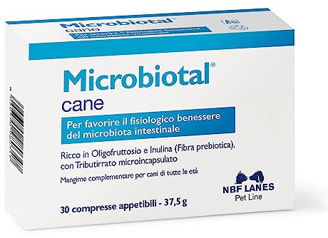 NBF Lanes | Microbiotal Hund, 30 Tabletten zur Förderung des physiologischen Wohlbefindens der Darmmikrobiota