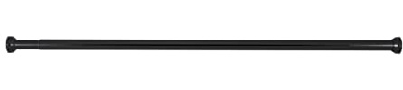 WENKO Barra para cortina baño telescópica negro 70 - 115 cm - Barra para cortina de ducha , Aluminio, 2 x 2 cm, Negro