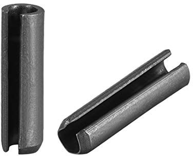 sourcing map Slotted Spring Pin - 5mm x 20mm Plain Finish 65Mn Roll Assortment Kit for Small Machine Projects 100Pcs
