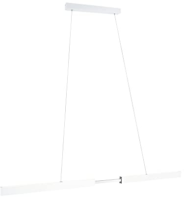 Paulmann 79889 LED Pendelleuchte Aptare incl. 1x18 / 1x18 Watt dimmbar Deckenlampe Weiß matt gebürstet Hängelampe Metall Pendellampe 2700 K