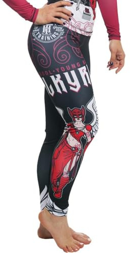 Hardcore Training Pantalones de Compresión para Mujer Mallas de Entrenamiento Artes Marciales Capa Base Boxeo Correr Muay Thai Fitness MMA No Gi