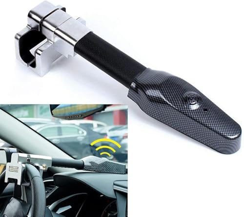 XhuangTech Steering Wheel Lock with Alarm,Heavy Duty Anti-Theft Car Device Car Lock Car Theft Prevention Universal Fit for Vehicle Truck Van SUV Car Security with 2 Keys