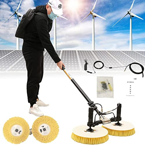Reinigungswerkzeug für Photovoltaik-Module, 3,5 m lange Fensterreinigungsstange für den Außenbereich, automatisches Doppelkopf-Solarmodul, Dachwasserbürste, Fensterreiniger, spezielle Dachwasserbürste