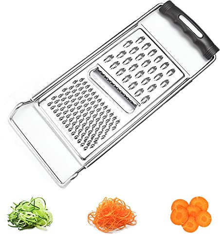 Rallador De Acero Inoxidable, Rallador Universal, Rallador Multiusos, Rallador De Patatas, Apto Rallador Profesional, Para Verduras, Fruta, Zanahorias, Pepinos, Cebolla, Queso, Jengibre