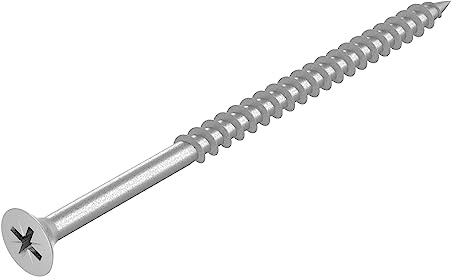 SECCARO Spanplattenschraube 6 x 100 mm, Edelstahl V2A VA A2, Holzschraube mit Teilgewinde, Kreuzschlitz/PZ, 75 Stück