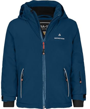 Bergson Frodo 2.0 | Kinder Skijacke und Winterjacke, perfekt für kleine Wintersportler!, Poseidon [390], 110 - Kinder
