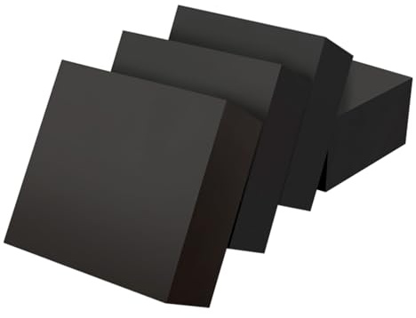 NANNAN3360 Rubber Furniture Risers Black Sofa Raisers Square Bed Support Legs Adds 1-5cm Height 4 Pcs Furniture Feet, for Table Chair Cabinets (50 × 50 × 20mm)