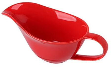 WJUHYGTF Gravy Boat Porcelain, Barely Drops Sauce Pot Easy To Clean Sauce Pot Gifts for Family Ceramic Sauces Container Thermo Gravy Boat,Red