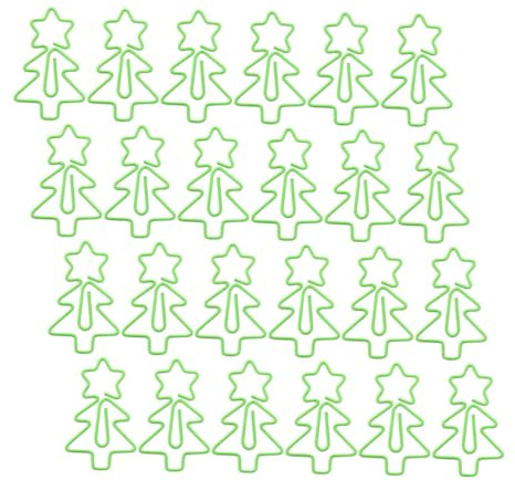 DIYEAH 30stücke Weihnachtsbaum-förmige Metall Büroklammern Kleine Dekorative Memo-clips Stabile Lesezeichen Für Schule Büro Und Planung Vielseitige Papierhalter in Grün