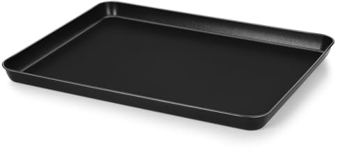 Homikit Backblech, Karbonstahl Kuchenblech Ofenblech, 31,5x24,5x2,5cm | Antihaftbeschichtung Rechteckig Ofenblech Fettpfanne, Für Kochen Backen Servieren, Gesund, Rostschutz, Leicht zu Reinigen
