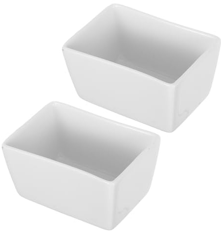 LIFKOME 2 Azucareros Rectangulares Multifuncionales de Cerámica de Color Claro Diseño Rústico para Almacenamiento de Azúcar y Aptos para Cocina y Mesas de Comedor