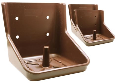 ERPINA® 3er Pack Lecksteinhalter Pferd braun - für 10 kg Lecksteine ohne scharfe Kanten - stabiler Salzsteinhalter bruchsicher aus Kunststoff für Pferde, Rinder, Wild - für Hof & Stall