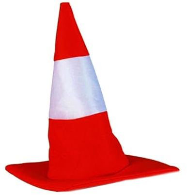 Javoryxh Verkehrskegel-Hut für Kinder Erwachsene Geburtstag Party Kostüm Hut für Familientreffen Cosplay Mottoparty Kopfbedeckung